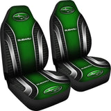 2 Front Subaru Seat Covers Green 144627 - YourCarButBetter