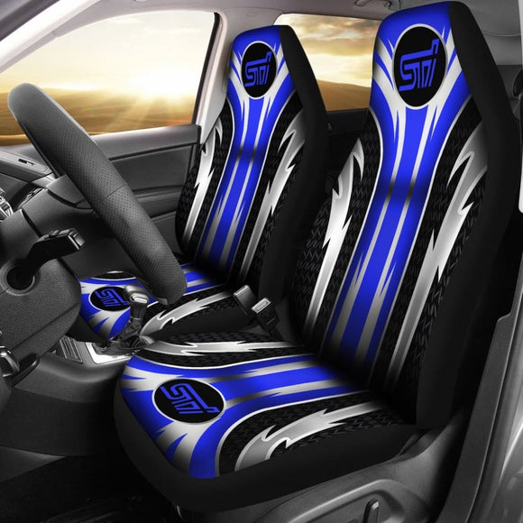 2 Front Subaru Sti Seat Covers Blue 144627 - YourCarButBetter
