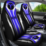 2 Front Tesla Seat Covers Blue 144627 - YourCarButBetter