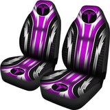 2 Front Tesla Seat Covers Pink 144627 - YourCarButBetter