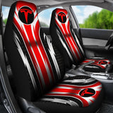 2 Front Tesla Seat Covers Red 144627 - YourCarButBetter