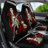 2 Pcs Gothic Grim Reaper Car Seat Covers 101819 - YourCarButBetter