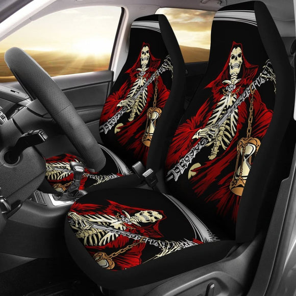 2 Pcs Gothic Grim Reaper Car Seat Covers 101819 - YourCarButBetter