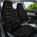 2 Pcs Gothic Skeleton Skull Car Seat Covers 101819 - YourCarButBetter