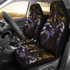 2 Pcs Gothic Skull Car Seat Covers 101819 - YourCarButBetter