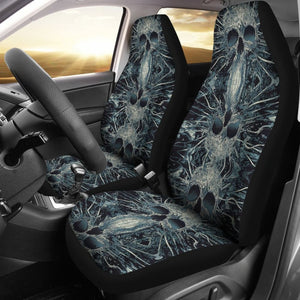 2 Pcs Gothic Skull Car Seat Covers 101819 - YourCarButBetter