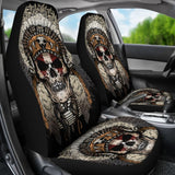 2 Pcs Gothic Skull Car Seat Covers 101819 - YourCarButBetter