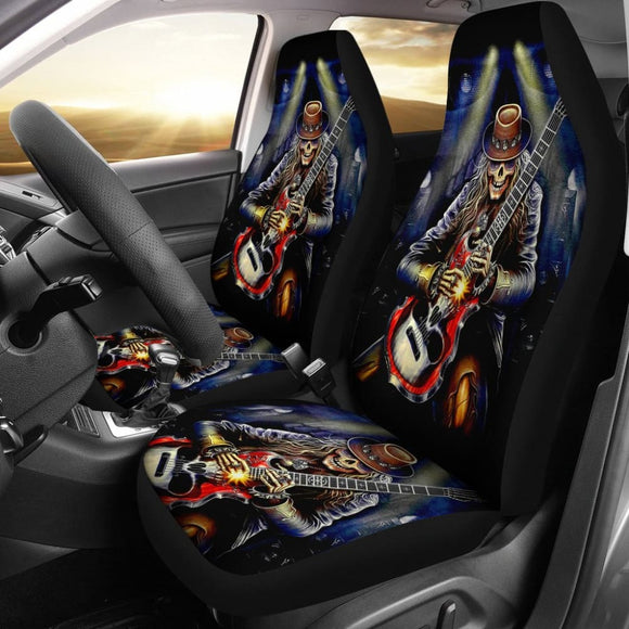 2 Pcs Gothic Skull Car Seat Covers 101819 - YourCarButBetter