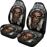 2 Pcs Gothic Skull Car Seat Covers 101819 - YourCarButBetter