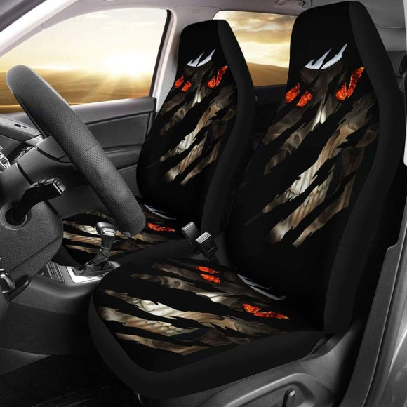 2 Pcs Gothic Skull Car Seat Covers 101819 - YourCarButBetter