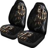 2 Pcs Gothic Skull Car Seat Covers 101819 - YourCarButBetter