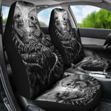 2 Pcs Gothic Skull Car Seat Covers 101819 - YourCarButBetter