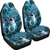 2 Pcs Gothic Skull Car Seat Covers 101819 - YourCarButBetter