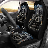 2 Pcs Gothic Skull Car Seat Covers 101819 - YourCarButBetter