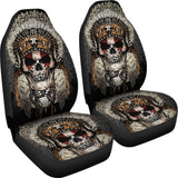 2 Pcs Gothic Skull Car Seat Covers 101819 - YourCarButBetter