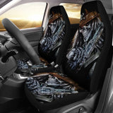 2 Pcs Gothic Skull Car Seat Covers 101819 - YourCarButBetter