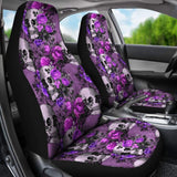 2 Pcs Gothic Skull Car Seat Covers 101819 - YourCarButBetter