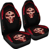 2 Pcs Gothic Skull Car Seat Covers 101819 - YourCarButBetter