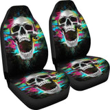 2 Pcs Gothic Skull Car Seat Covers 101819 - YourCarButBetter