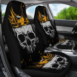 2 Pcs Gothic Skull Car Seat Covers 101819 - YourCarButBetter