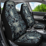 2 Pcs Gothic Skull Car Seat Covers 101819 - YourCarButBetter