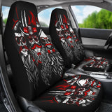 2 Pcs Gothic Skull Car Seat Covers 101819 - YourCarButBetter