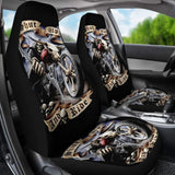 2 Pcs Gothic Skull Car Seat Covers 101819 - YourCarButBetter