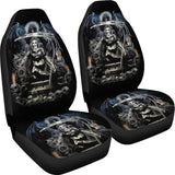 2 Pcs Gothic Skull Car Seat Covers 101819 - YourCarButBetter