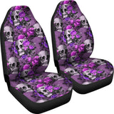 2 Pcs Gothic Skull Car Seat Covers 101819 - YourCarButBetter