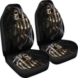 2 Pcs Gothic Skull Car Seat Covers 101819 - YourCarButBetter