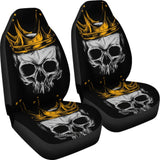 2 Pcs Gothic Skull Car Seat Covers 101819 - YourCarButBetter