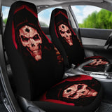 2 Pcs Gothic Skull Car Seat Covers 101819 - YourCarButBetter
