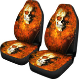 2 Pcs Gothic Skull Car Seat Covers 101819 - YourCarButBetter