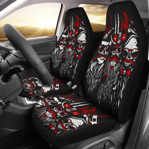 2 Pcs Gothic Skull Car Seat Covers 101819 - YourCarButBetter