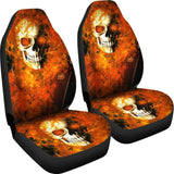 2 Pcs Gothic Skull Car Seat Covers 101819 - YourCarButBetter