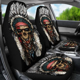 2 Pcs Gothic Skull Car Seat Covers 101819 - YourCarButBetter