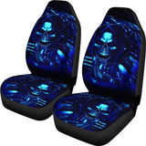 2 Pcs Gothic Skull Car Seat Covers 101819 - YourCarButBetter