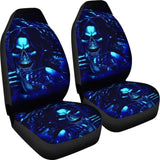 2 Pcs Gothic Skull Car Seat Covers 101819 - YourCarButBetter