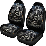 2 Pcs Gothic Skull Car Seat Covers 101819 - YourCarButBetter