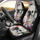 2 Pcs Gothic Skull Car Seat Covers 101819 - YourCarButBetter