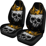 2 Pcs Gothic Skull Car Seat Covers 101819 - YourCarButBetter