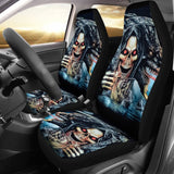 2 Pcs Gothic Skull Car Seat Covers 101819 - YourCarButBetter