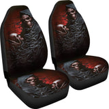 2 Pcs Gothic Skull Car Seat Covers 101819 - YourCarButBetter