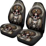 2 Pcs Gothic Skull Car Seat Covers 101819 - YourCarButBetter