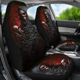 2 Pcs Gothic Skull Car Seat Covers 101819 - YourCarButBetter