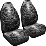 2 Pcs Gothic Skull Car Seat Covers 101819 - YourCarButBetter