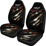 2 Pcs Gothic Skull Car Seat Covers 101819 - YourCarButBetter
