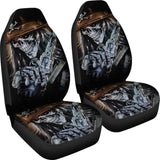 2 Pcs Gothic Skull Car Seat Covers 101819 - YourCarButBetter