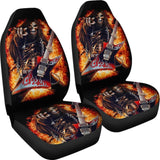 2 Pcs Gothic Skull Guitar Car Seat Covers 101819 - YourCarButBetter