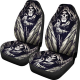 2 Pcs Gothic Skull Wings Car Seat Covers 101819 - YourCarButBetter